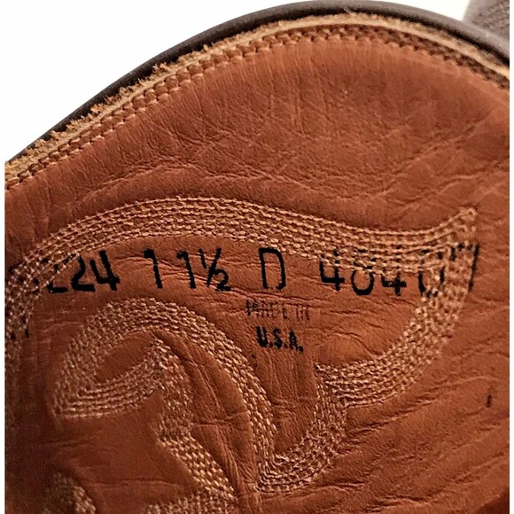 Lucchese Kip Lizard Skin Western Boots Men's 11.5D Brown R Toe Cowboy Footwear - Picture 8 of 13